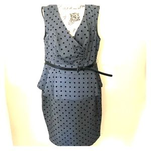 FIRM! TORRID Black Polka Dot Peplum Dress